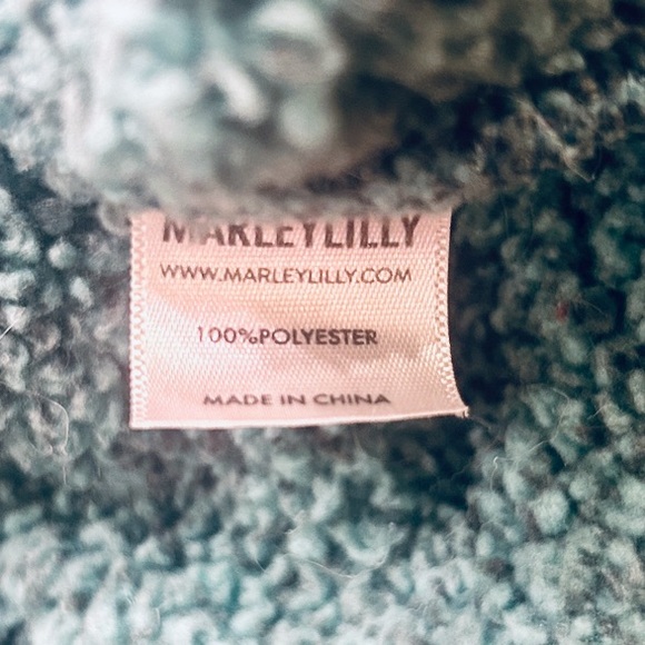 Marleylilly Sherpa Fleece Quarter-Zip Pullover Jacket Top Blue Gray Size S/M - Picture 9 of 11